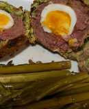 Huevos escoceses con brócoli