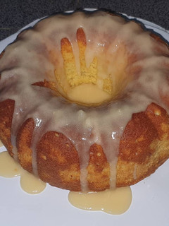 A picture of Lemon Bundt Cake with Lemon Icing.