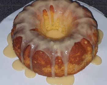 Ready to Serve Lemon Bundt Cake with Lemon Icing Delicious