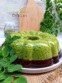 Foto resep Puding Lumut Daun Kelor Coklat