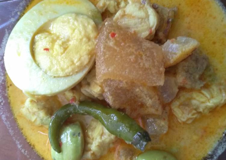 Resep Lodeh tempe cecek (kulit sapi) telur, Sempurna