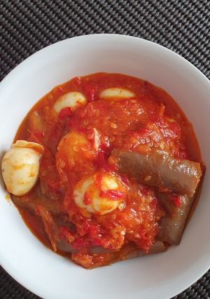 Foto resep Balado telur puyuh terong pedas