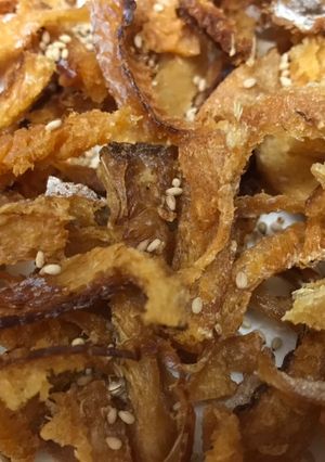 A picture of Fried Korean Dried Pollack.
