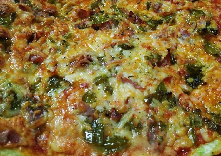 Pizza con base de calabacín