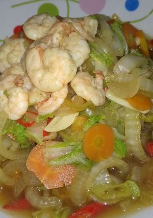 Foto resep Capcay Udang Kuah Pedas