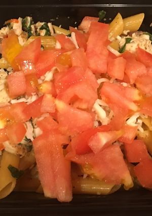 A picture of Chicken bacon ranch pasta.