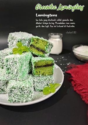 Foto resep Green Tea Lamingtons