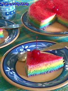 Foto resep Rainbow Cake Putih Telur