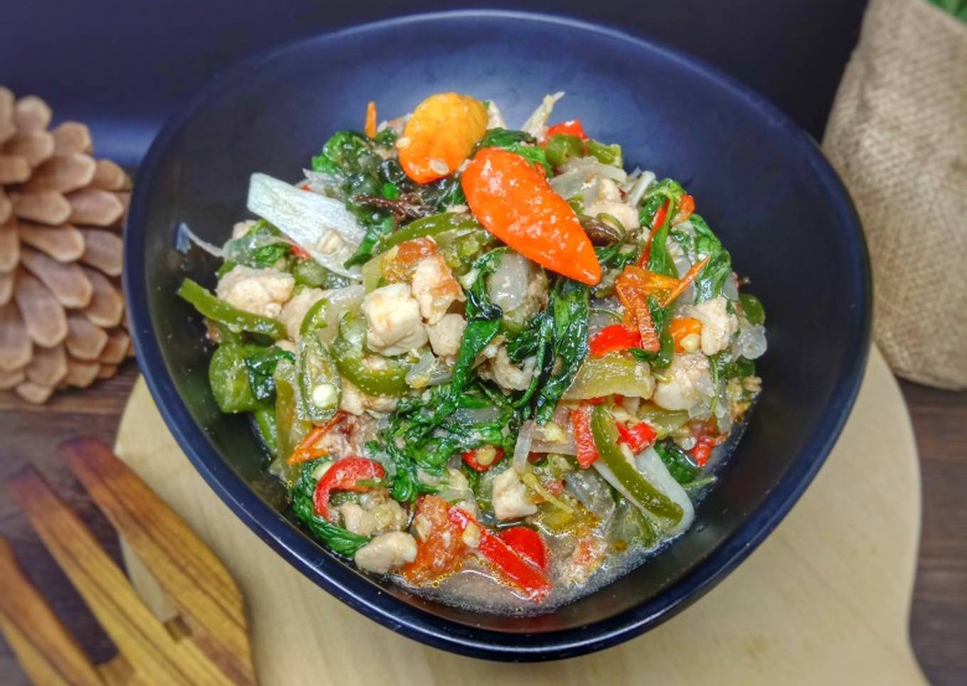 Ikan Marlin Kemangi Masak Pedas