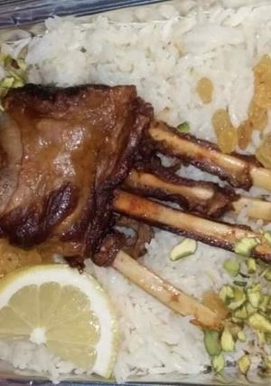 صورة لوصفة ريش خروف ورز ابيض