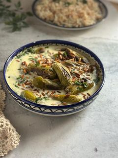 صورة لوصفة مخشي كوسا باللبن