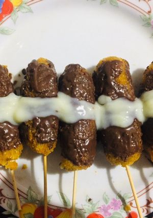 Foto resep Banana cruncy, coklat & fla vanilla