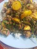 ผัดขี้เมาเครื่องในไก่ไข่อ่อน