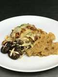 Gratinated milky mushroom with bolognese sauce and assorted mushroom