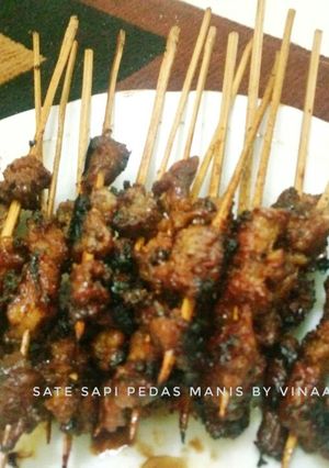 Foto resep Sate Sapi Pedas Manis
