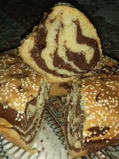 عکسی از دستور کیک دورنگ 😋
