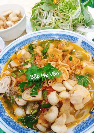 Hình của món Bún riêu cua tóp mỡ.