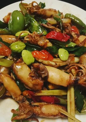 Foto resep Tumis Pete Asin cumi