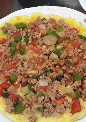 Hình của món Pizza trứng.