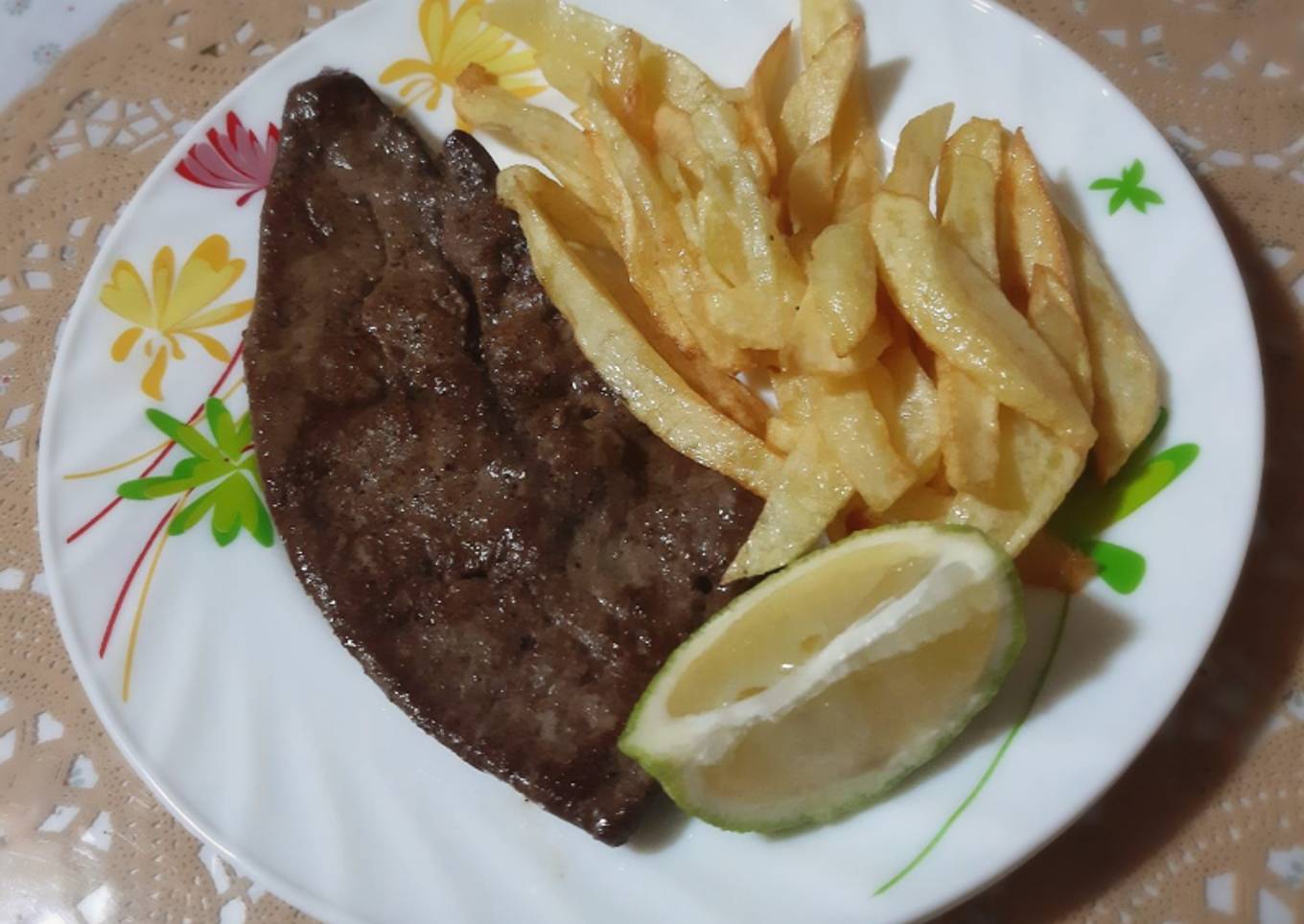 Foie d'agneau poêlé frites 🍟