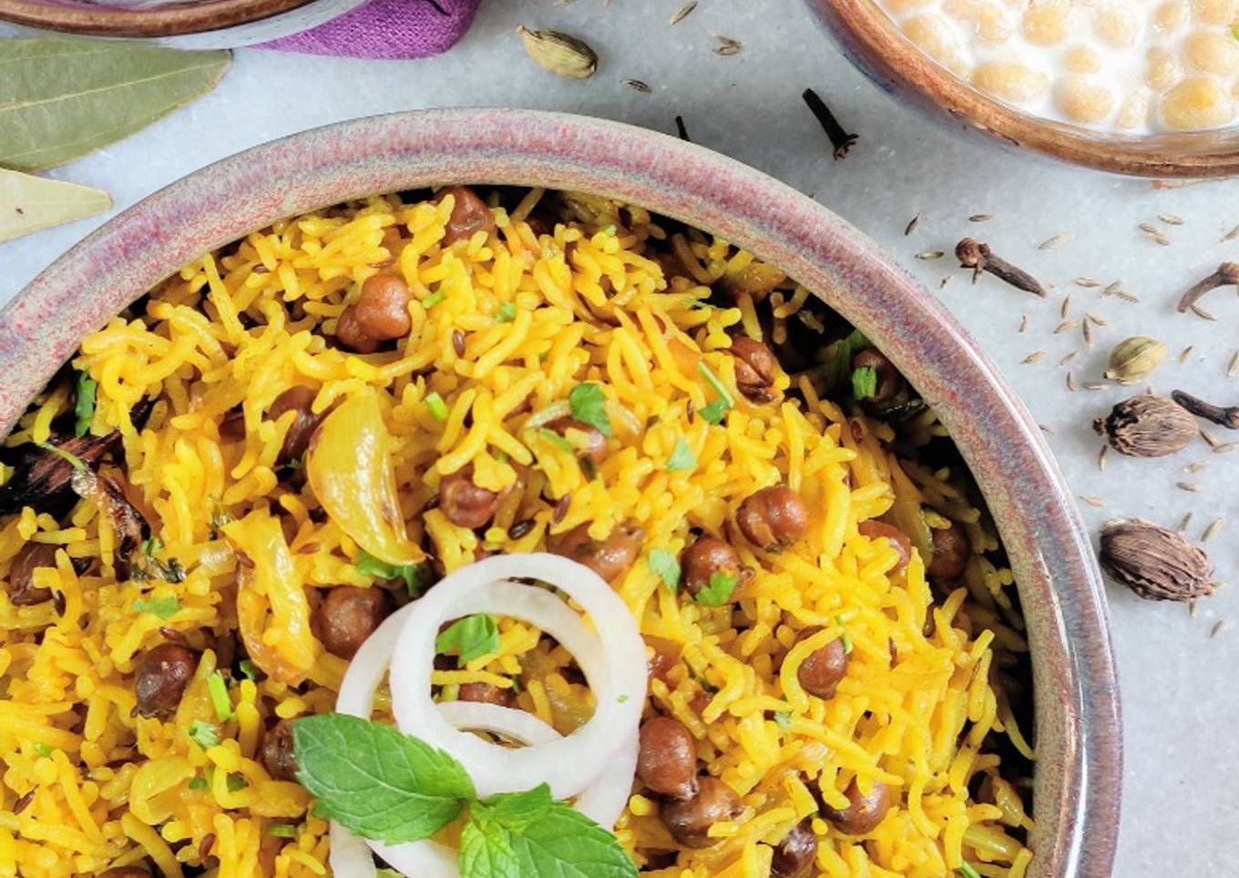 Kale chane ka Pulao