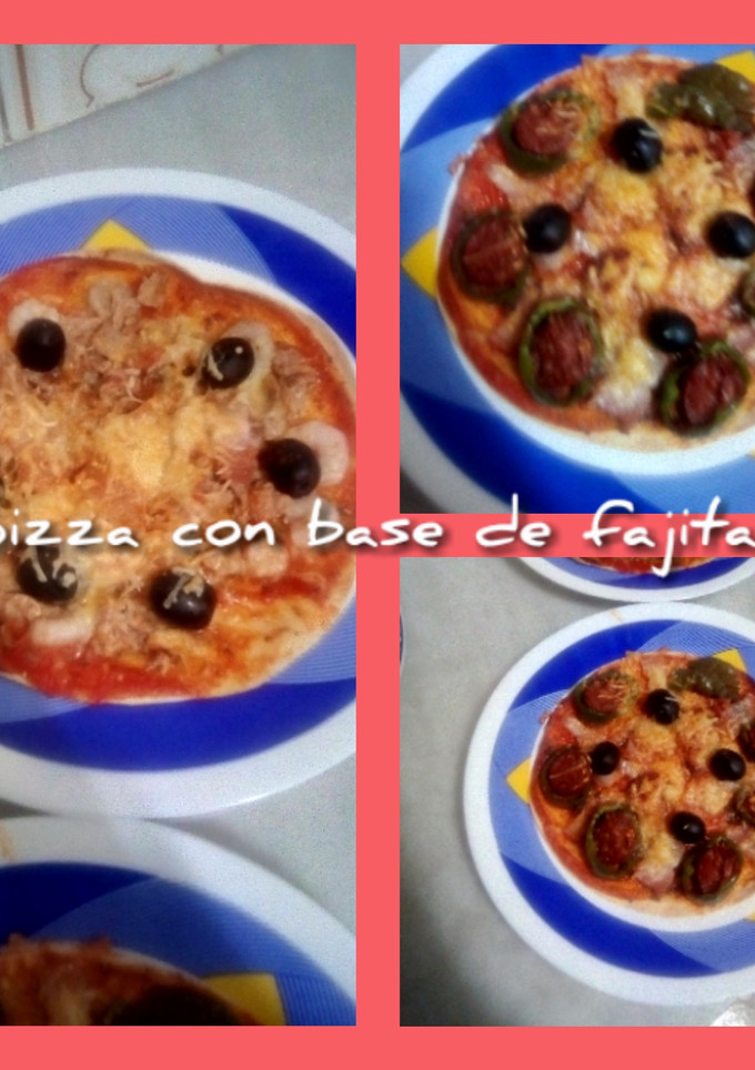 Una foto de Pizza con base de fajitas