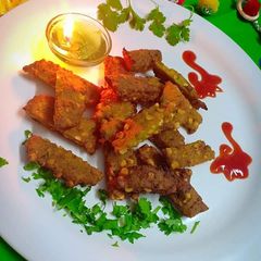 A picture of Kalmi vada.