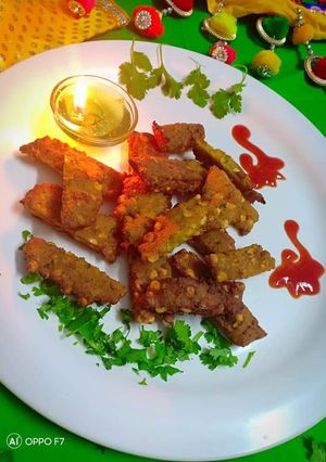 A picture of Kalmi vada.