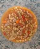 Pochas con falda de cordero
