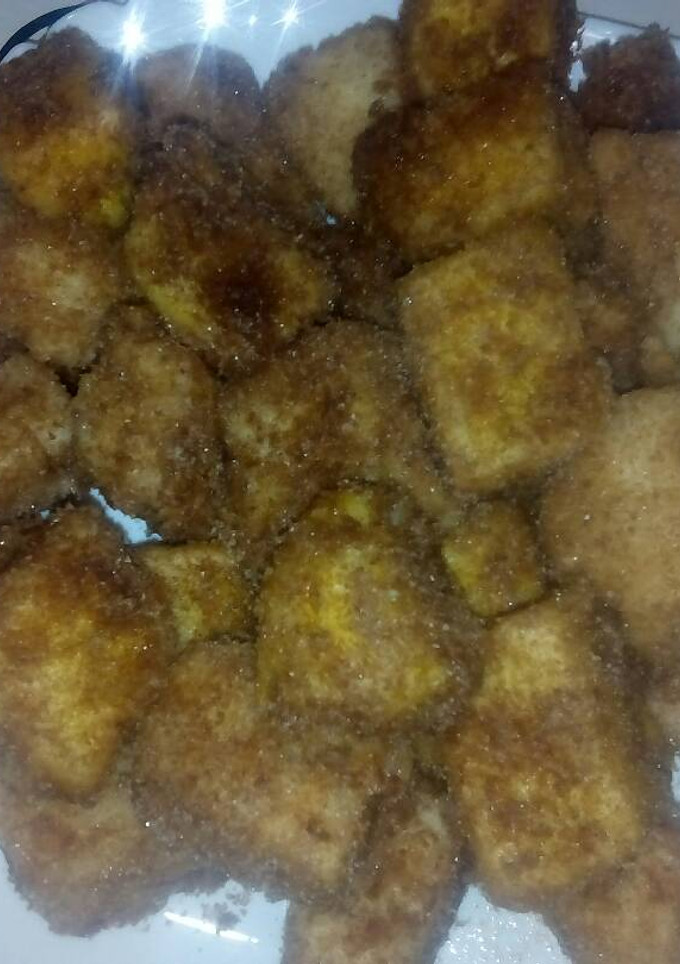 Una foto de Leche frita aromatizada con naranja y canela 