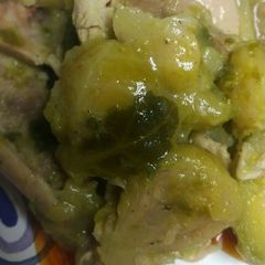 A picture of Brussel Sprouts with Chicken.