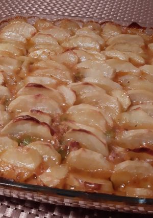 Darált húsos rakott krumpli recept fotója