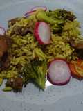 Arroz de coelho com açafrão