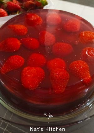 Foto resep Puding coklat strawberry jelly