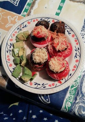 Foto principal de Berenjenas con tomate, pavo y queso fundido. Poco calórica