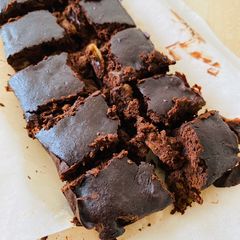 A picture of Potato Starch Fudge brownies (Gluten and dairy free).