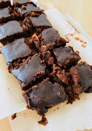 A picture of Potato Starch Fudge brownies (Gluten and dairy free).