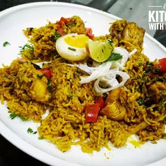 A picture of Spicy Chicken Curd Pulao.