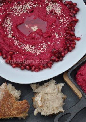 A picture of How To Make  Smooth Beetroot Hummus.