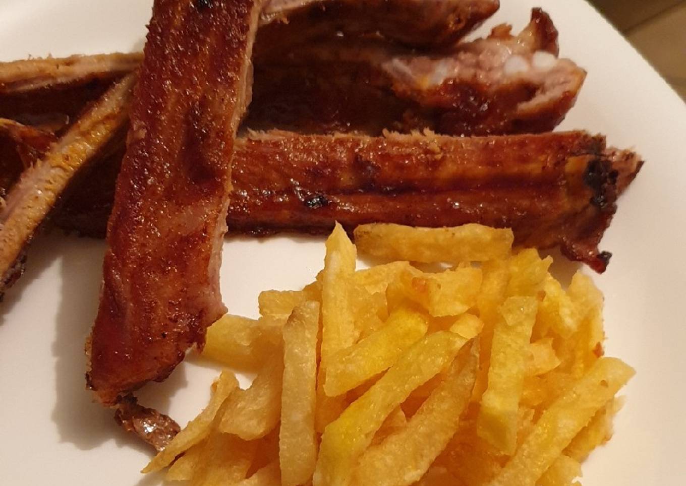 Home made Barbecue ribs with homemade Barbecue sauce