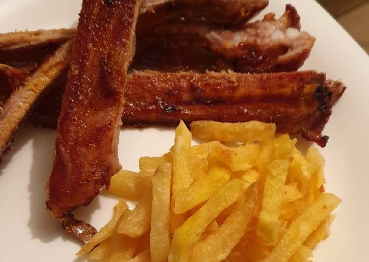 Recipe of Award-winning Home made Barbecue ribs with homemade Barbecue sauce