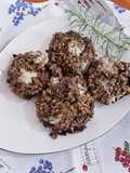 Funghi ripieni di orzo e farro, al forno