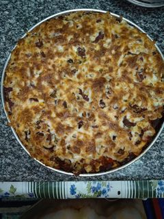 صورة لوصفة بيتزا بالبسطرمه 😋😋