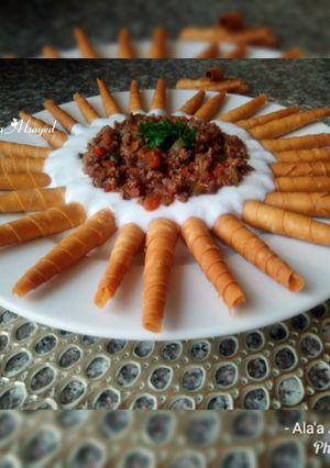صورة لوصفة الفتّة التركية