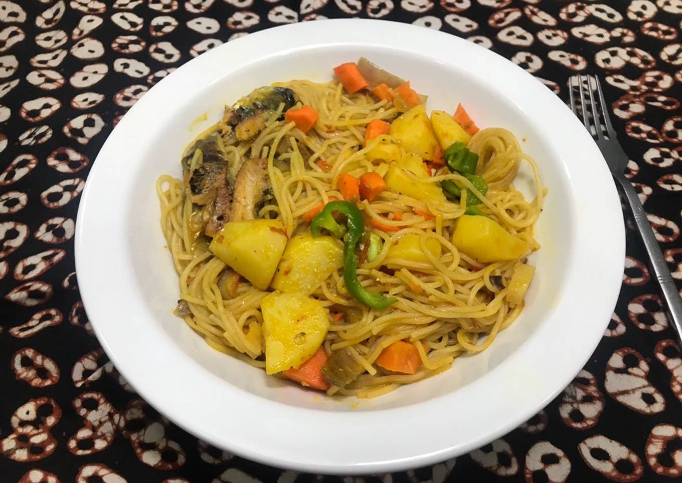 Spaghetti with Irish potatoes