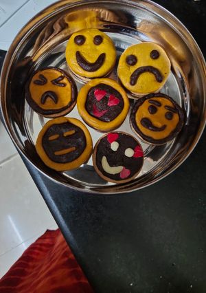 A picture of Emoji biscuits.