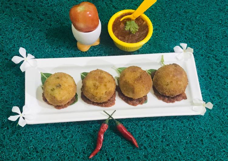Recipe of Perfect Cheese balls with herb 🌿 tomato 🍅sauce
