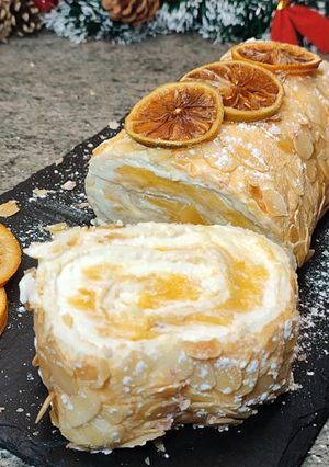 Una foto de Rollo De Merengue con Cuajada De Limón