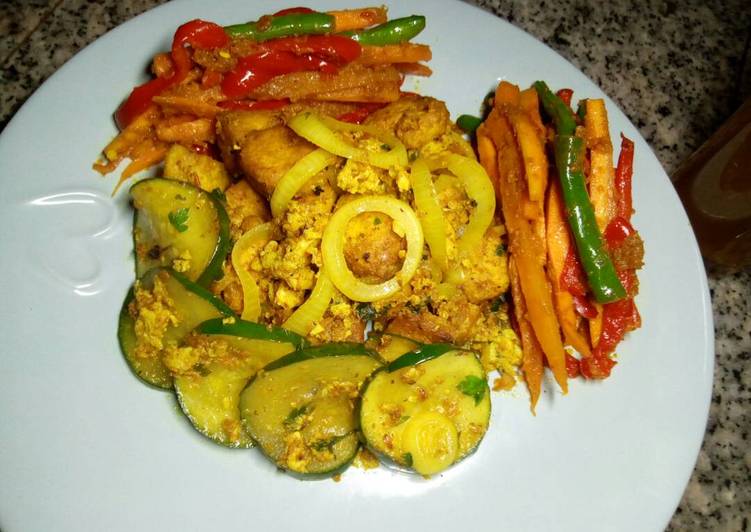 Simple Way to Make Homemade Tofu spiced lunch