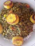 Lentejitas con espinaca y culantro